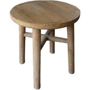 Round Elm Farmer Stool