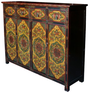 Tibetan Sideboard Four Drawers Four Doors