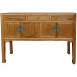 Chinese Elm Hall Console Table 3 Draw 4 Doors