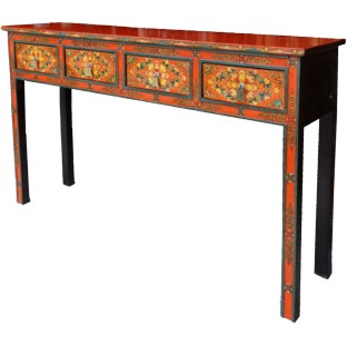 Tibetan Four Drawers Console Hall Table