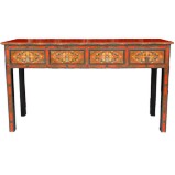Tibetan Four Drawers Console Hall Table