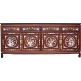 Large Rosewood Mother of Pearl Sideboard Buffet