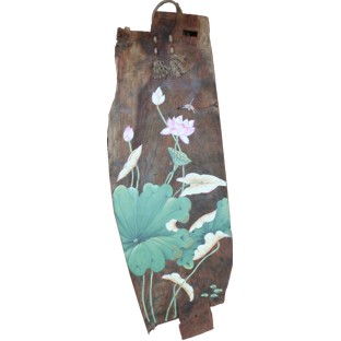 Chinese Wall Hanging- Old Boat Wood Panel w/Paintings