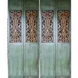 Set of 4 Original Chinese Door Panels w/Carvings