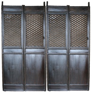 Set of 4 Original Chinese Door Panels w/Patterns