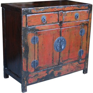 Red Antique Shanxi Cabinet