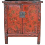 Original Gold Painted Red Cabinet