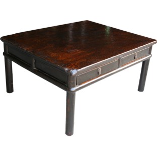 Brown Double Sided Drawers Rustic Coffee Table