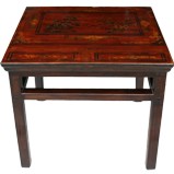 Maroon Painted Side Table