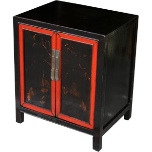 Black Painted Two Door Cabinet