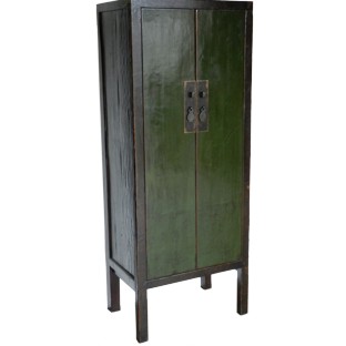 Antique Green Slim Cabinet