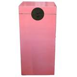 Pink Lacquered Wood Tall Box