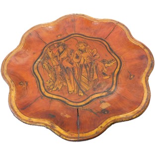 Chinese Gilt Painted Wood Plate