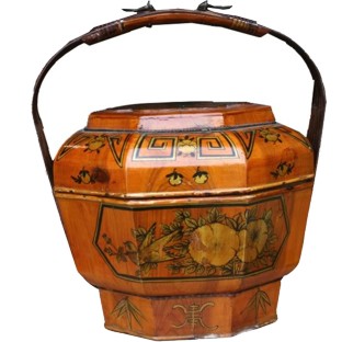 Gold Painted Food Basket