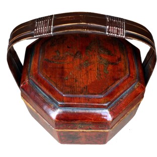 Gold Painted Food Basket