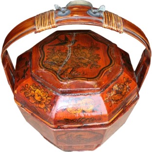 Gold Painted Food Basket