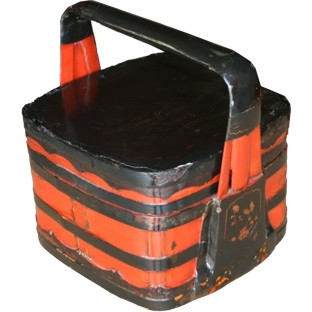 Black and Red Lacquer Food Box
