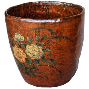 Chinese Vintage Decorative Barrel with Painting
