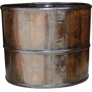 Antique Brown Water Storage Bucket