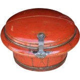 Red Lacquered Container Wood Box