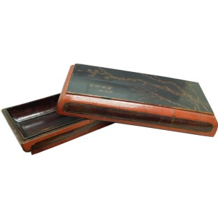 Antique Red Painted Wooden Box