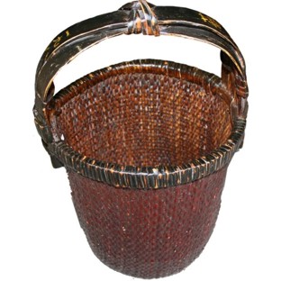 Antique Rattan Carrying Basket