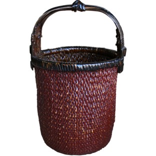 Antique Rattan Carrying Basket