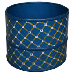 Blue Chinese Wood Water Bucket
