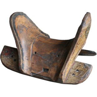 Chinese Antique Wooden Horse Saddle
