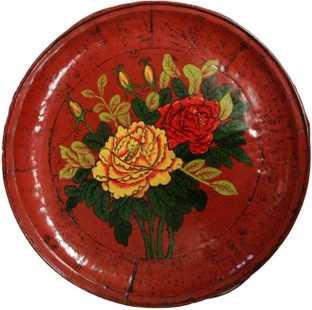 Chinese Round Flora Painted Plate