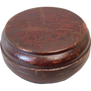 Antique Brown Lacquer Box