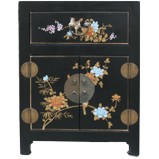 Chinese Black Top Drawer Painted Bedside
