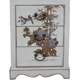 Creamy Painted Three-Drawer Bedside