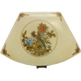 Beige Fan Shape Painted Box