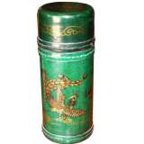Fortune Sticks in Green Painted Barrel Box