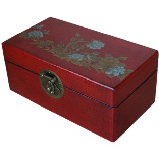 Small Red Flower Painted Box