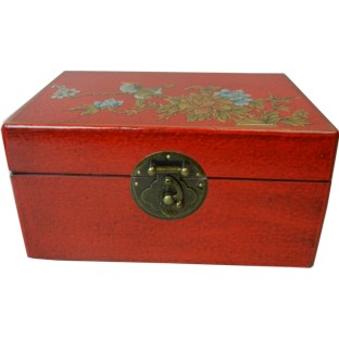 Small Red Flower Painted Box