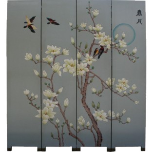 Chinese Screen - Moon in Spring Dark