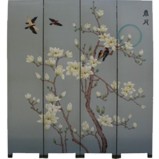 Chinese Screen - Moon in Spring Dark