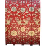 Chinese Red and Gold Phoenix Room Divider Screen