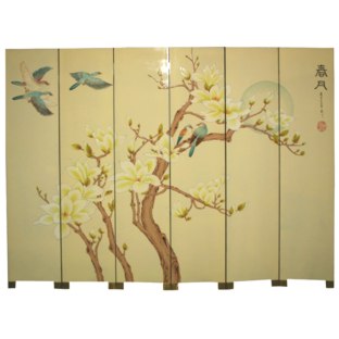 Chinese Room Divider Screen - Moon in Spring