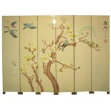 Chinese Room Divider Screen - Moon in Spring