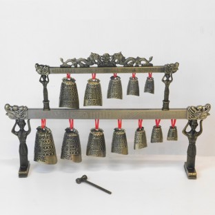 Chinese Bronze Bells 2 Tiers