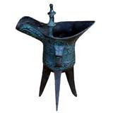 Ancient Chinese Bronze Wine Cup Replica