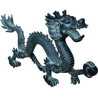 Chinese Bronze Dragon Statue