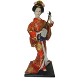Japanese Kimono Geisha Doll - Shamisen Playing