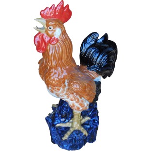 Rooster Statue Ceramics Figurine