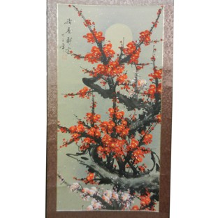 Chinese Scroll - Red Plum Blossom