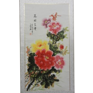 Chinese Painting Scroll - Peony