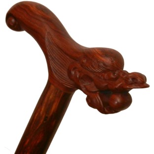Deluxe Rosewood Crutches Dragon Handle